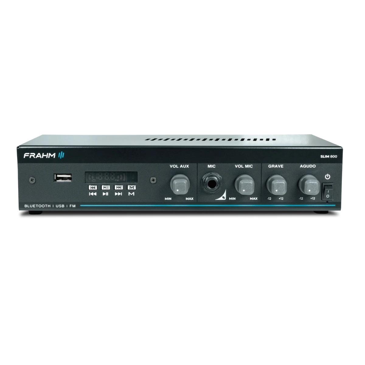 Amplificador Receiver Frahm 30 Rms Slim 800 G5 Bt Usb Sd