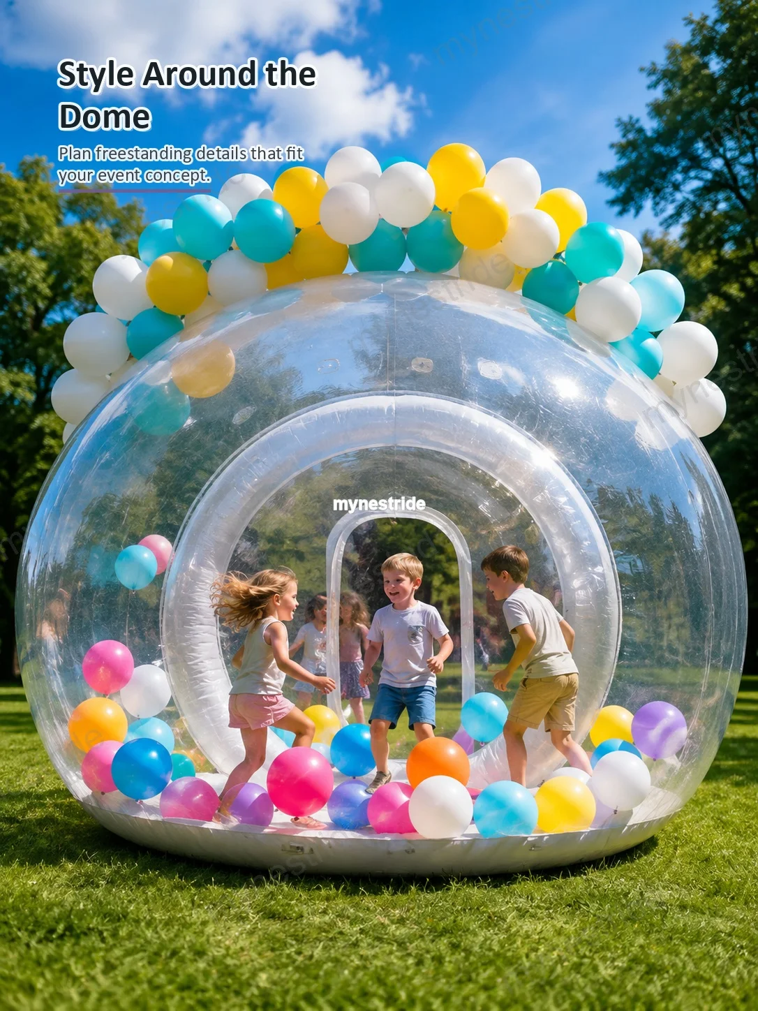 Jkb9747 Domo Inflable Transparente | Tienda de Campaña Inflable / Casa Burbuja / Tienda de Campaña para Acampar / Habitación Cielo Estrellado - Añade un Toque a Tu Boda