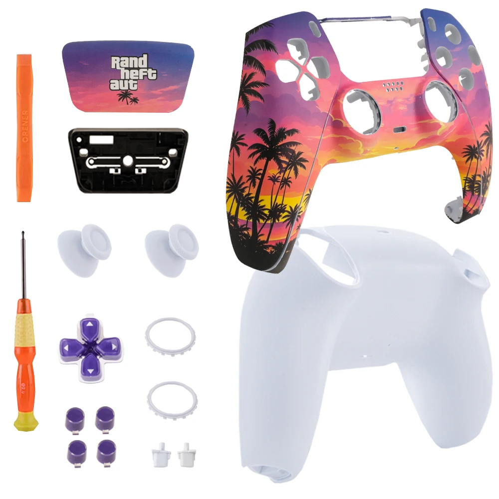 Controller Shell Kit Replacement For PS5 BDM-010/020/030/040/050 Front and Back Full Housing Touchpad Buttons DIY Custom Mod
