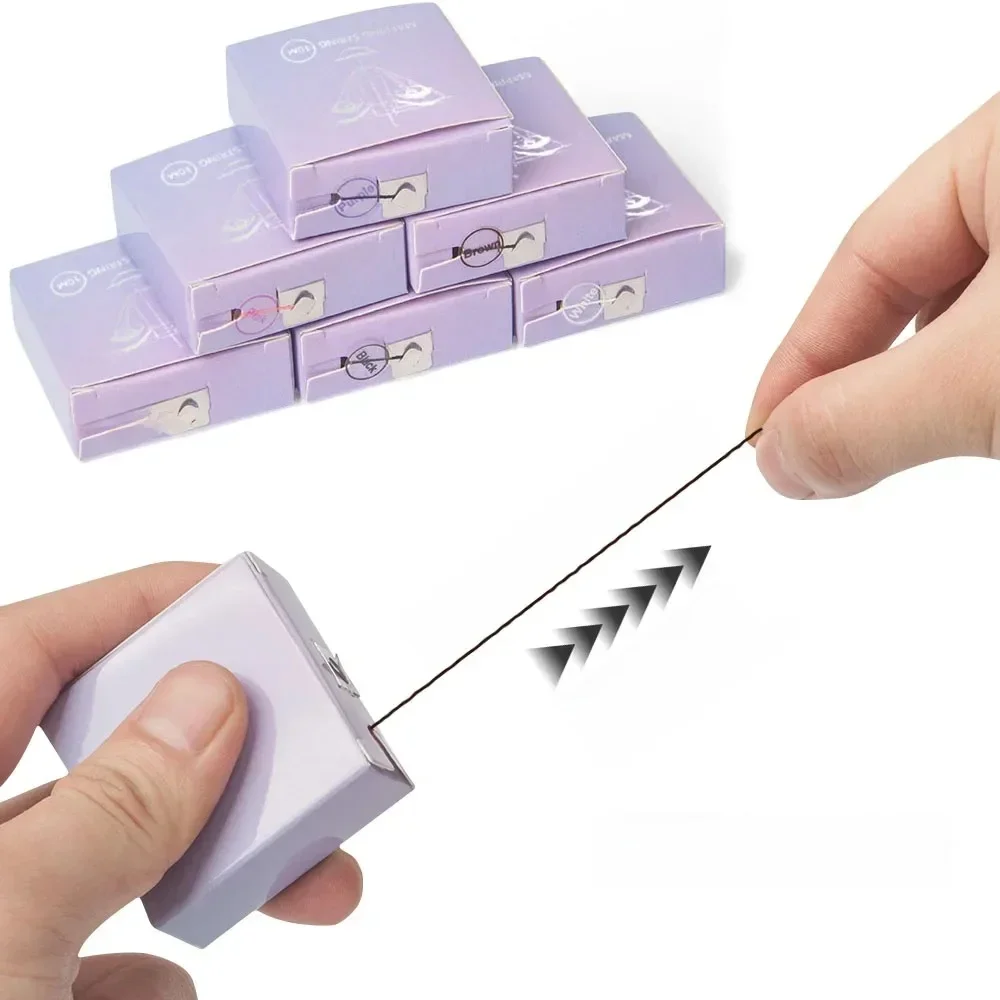 Fil marqueur de sourcils pour Microblading, 10m, pointe de tatouage des sourcils, pré-encré, chaîne de cartographie des sourcils, fil de tatouage Permanent