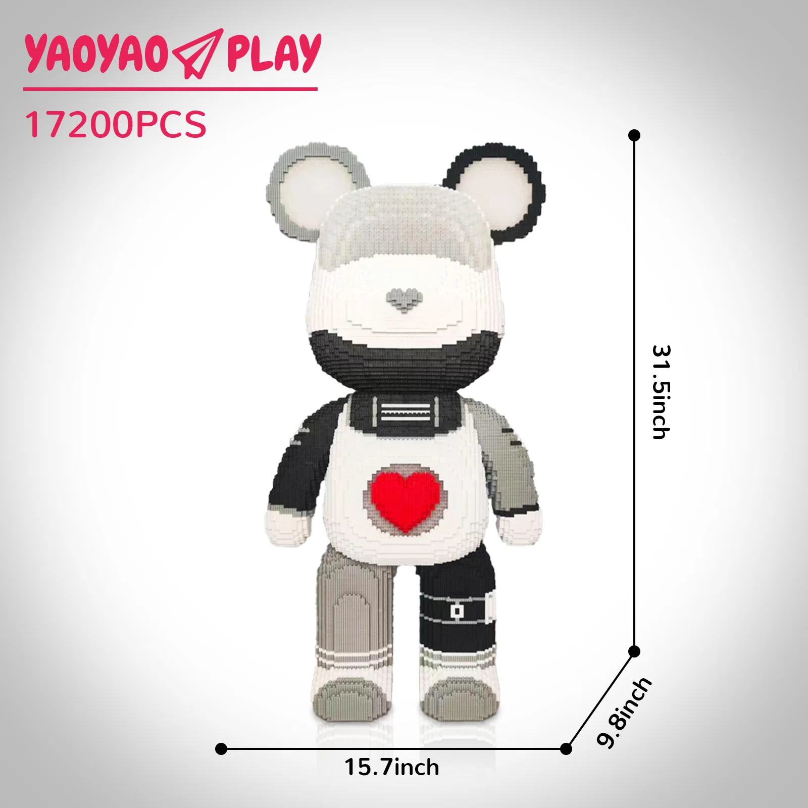 未来の銀河クマ（大型） – 17200ピース DIY モジュール式ブロック玩具、ティーンエイジャーと大人への完璧なギフト、未来的なディスプレイコレクタブル