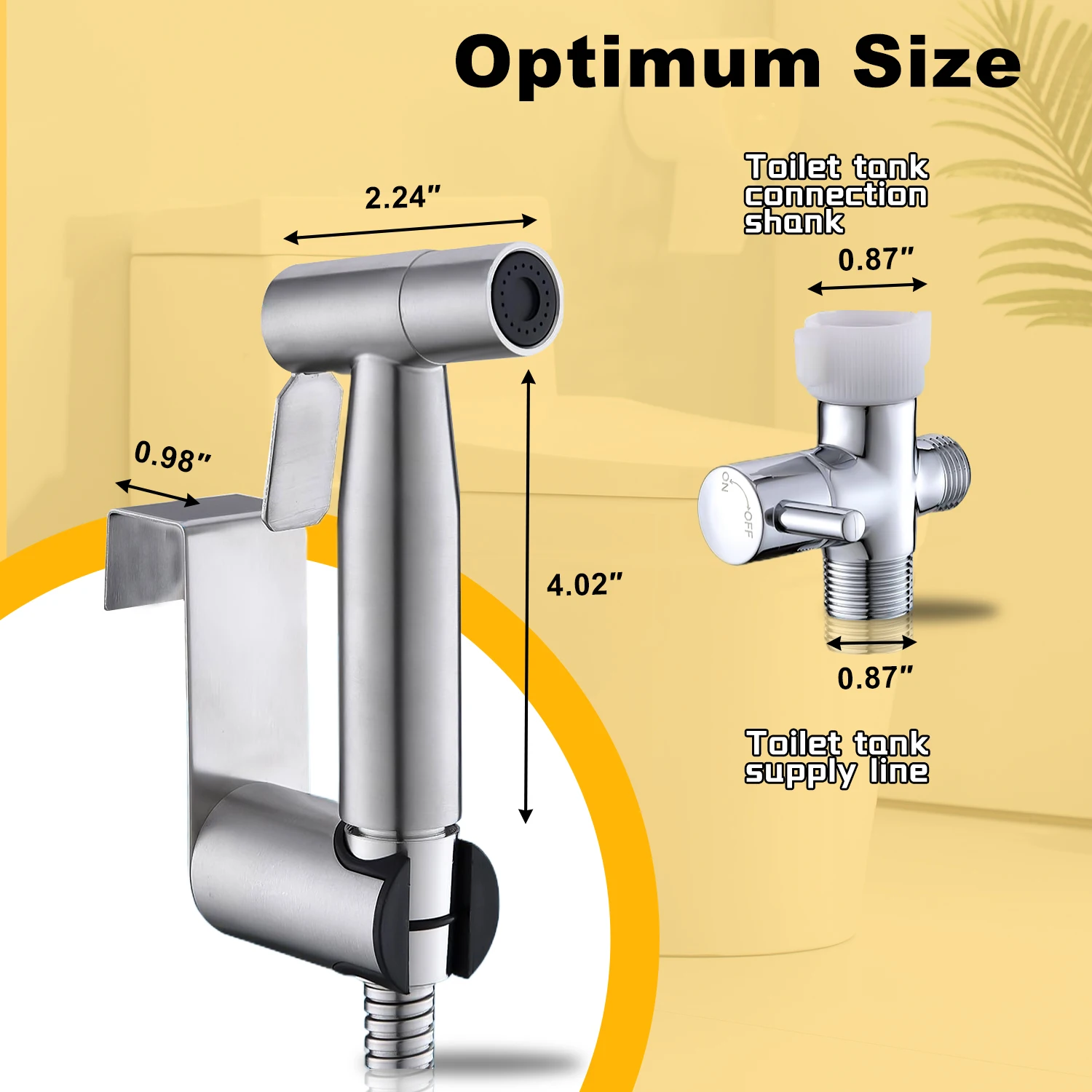 Handheld Bidet Sprayer Kit for Toilet, Bathroom Sprayer Kit for Feminine Wash,  Adjustable Water Pressure Jet Sprayer image 3