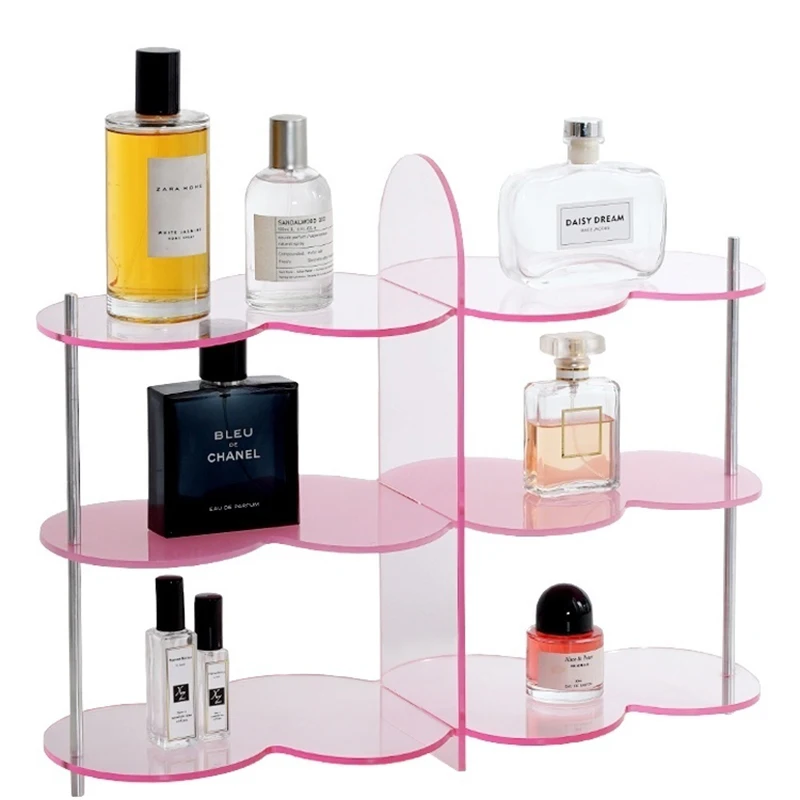 

3 Tier Acrylic Storage Rack For Cosmetic,Water Cup, Perfume,Figure,Vanity Organizer Riser Holder Display Stand Bathroom Shelf