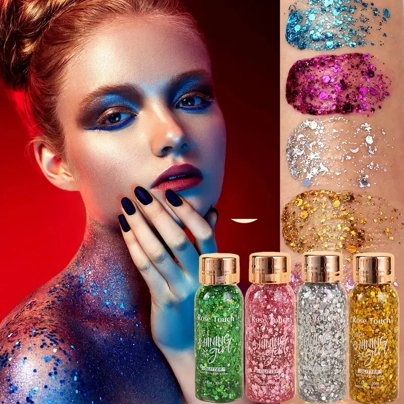 30 مللي لامع الحرباء بريق جل الوجه الجسم حورية البحر الترتر للعيون الشفاه الشعر ماكياج حفلة موسيقى مهرجان حفلة تنكرية 6 اللون #6