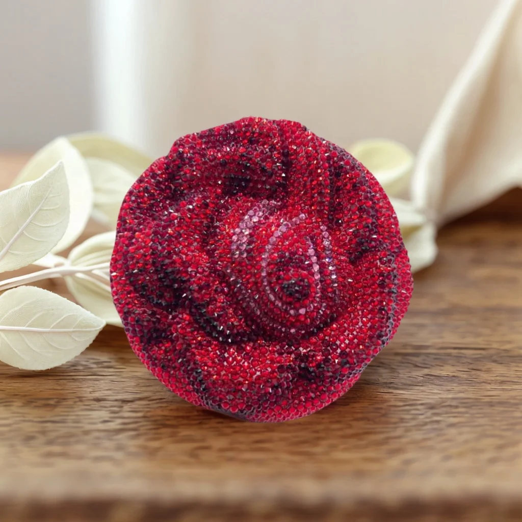 

Очаровательная женская вечерняя сумка с 3D розами и стразами, роскошный клатч с кристаллами, мини-свадебный кошелек с бриллиантами для коктейля