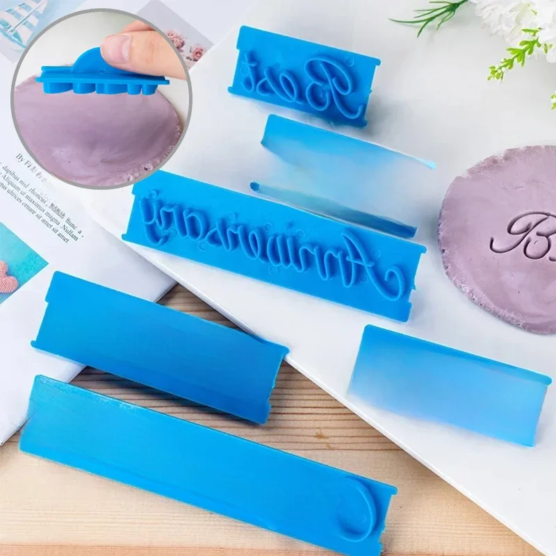 1 ensemble de moules de cuisson de gâteaux, lettres de l'alphabet, mots, presse à biscuits, gaufreur de timbres, moule à Fondant, décoration de gâteau joyeux anniversaire