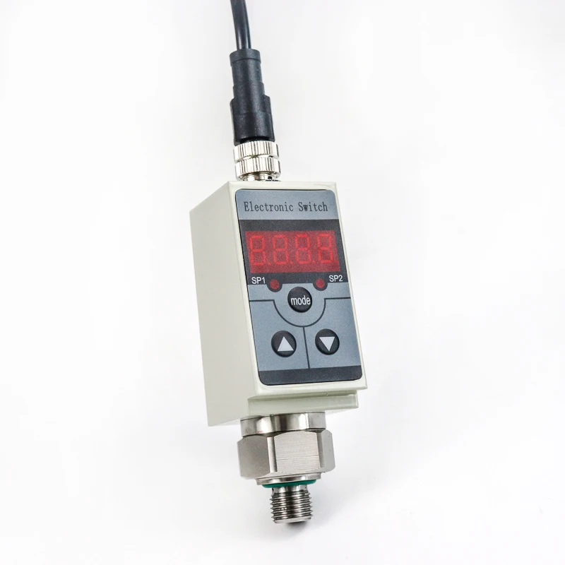Imagem -03 - Pnp Npn Sensor Controlador de Pressão Display Digital em Dois Sentidos de Aço Inoxidável Saída de Relé Interruptor de Pressão Inteligente