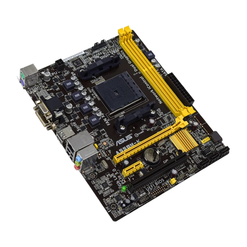 ASUS A55BM-K Motherboard socket FM2+ AMD A55 DDR3 32GB support A10-6800B A10-7700K A10-5700 A10-7890K  A6-5400B A8-6600K cpu