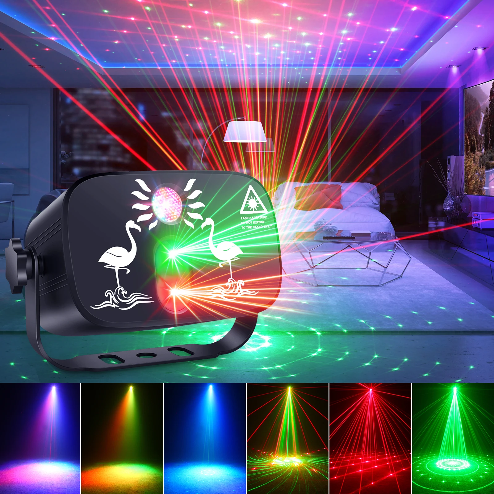 Mini Laser Light RGB + RG With Remote Control For Stage Lighting Disco Light Xmas Party DJ Dance Bar KTV