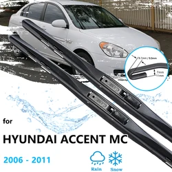 For Hyundai Accent MC Verna Super Pony Brio Attitude 2006~2011 Car Accessory Frameless Wiper Blades Front Windshield Windscreen