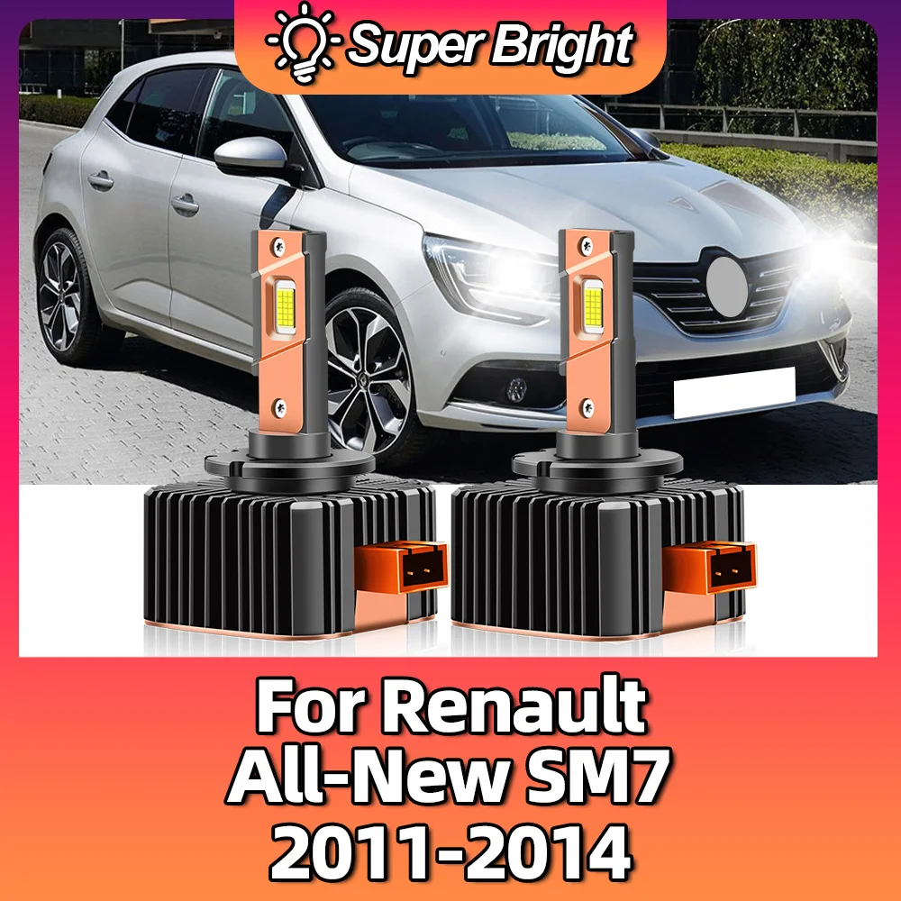 

30000lm 100w LED Headlight Bulb 2X 30 CSP Chip 6000k White D1S HID 1:1 For Renault All-New SM7 2011 2012 2013 2014 Plug and Play