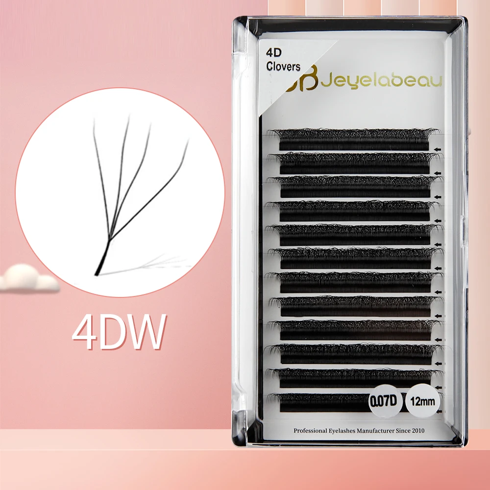 Superweiche 4D W-Form Wimpern Clover Bloom Handgefertigte Volumen-Wimpernfächer W-Wimpernverlängerungen Natürliche Einzelwimpern – Detail 5