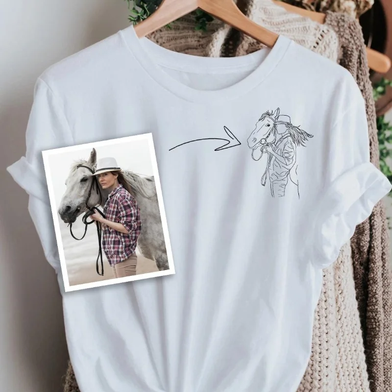 Personalized photo shirts Custom text logo T‑Shirt Tee Customized Gift kids boys girl clothing daddy tees manShort Sleeve Shirt