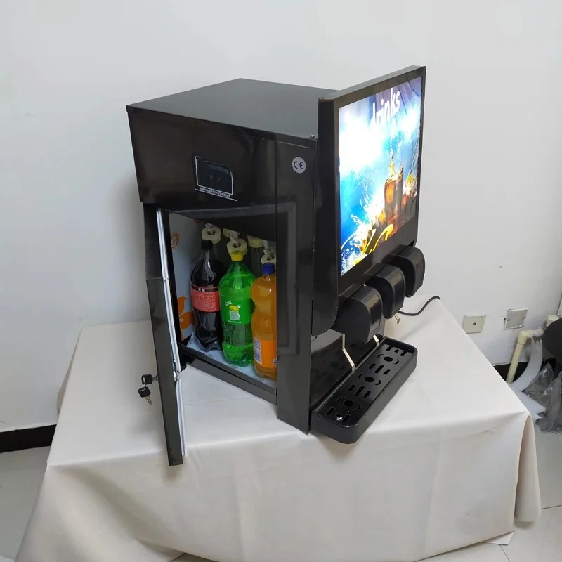 Three Flavors Cold Drink Juice  Machine Iced Cola Machine Cola Vending Machine Soft Drink Coke Beverage Machine