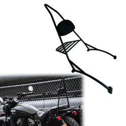 Motorcycle Black Rear Seat Passenger Backrest Sissy Bar Pad For Indian Scout Bobber