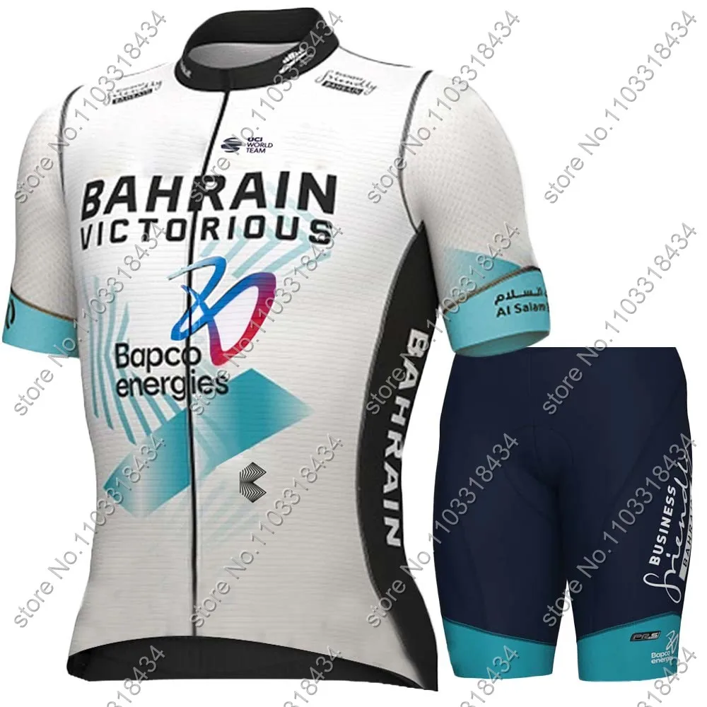 Bahrain Victorious 2024 Team Cycling Jersey Set Short Sleeve Clothing Road Bike Shirts Suit Bicycle Bib Shorts MTB Maillot