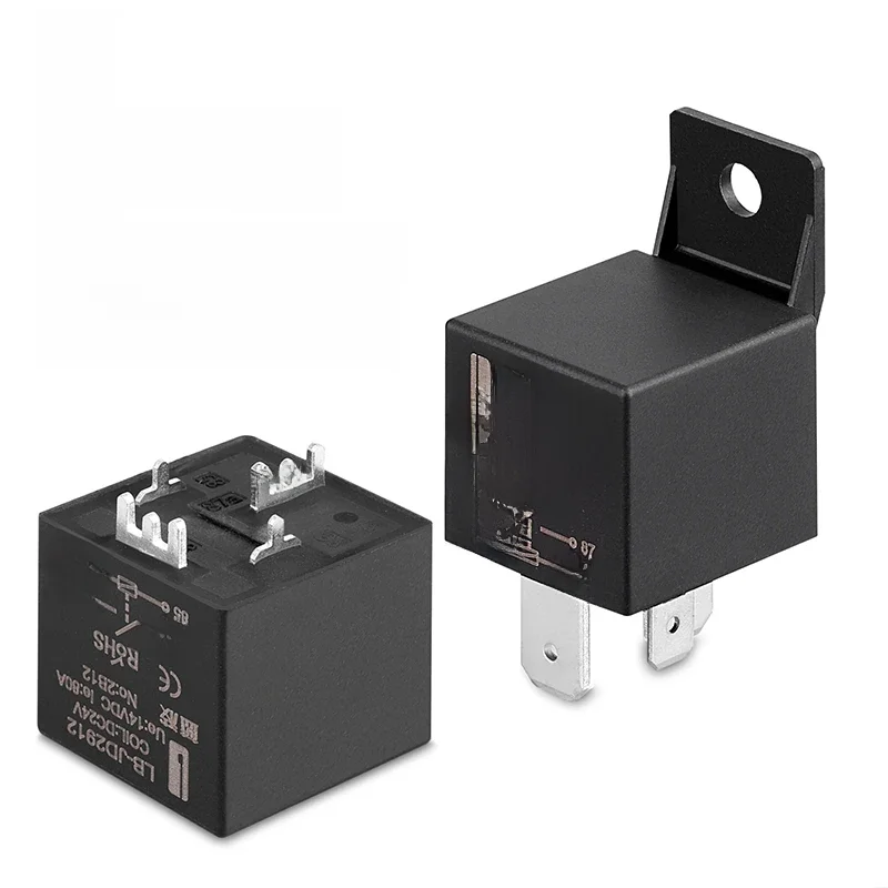 LANBOO 80A relais automobile 12V24V intégré 4/5 pieds étanche, résistant à l'huile et à la poussière voiture moto universel