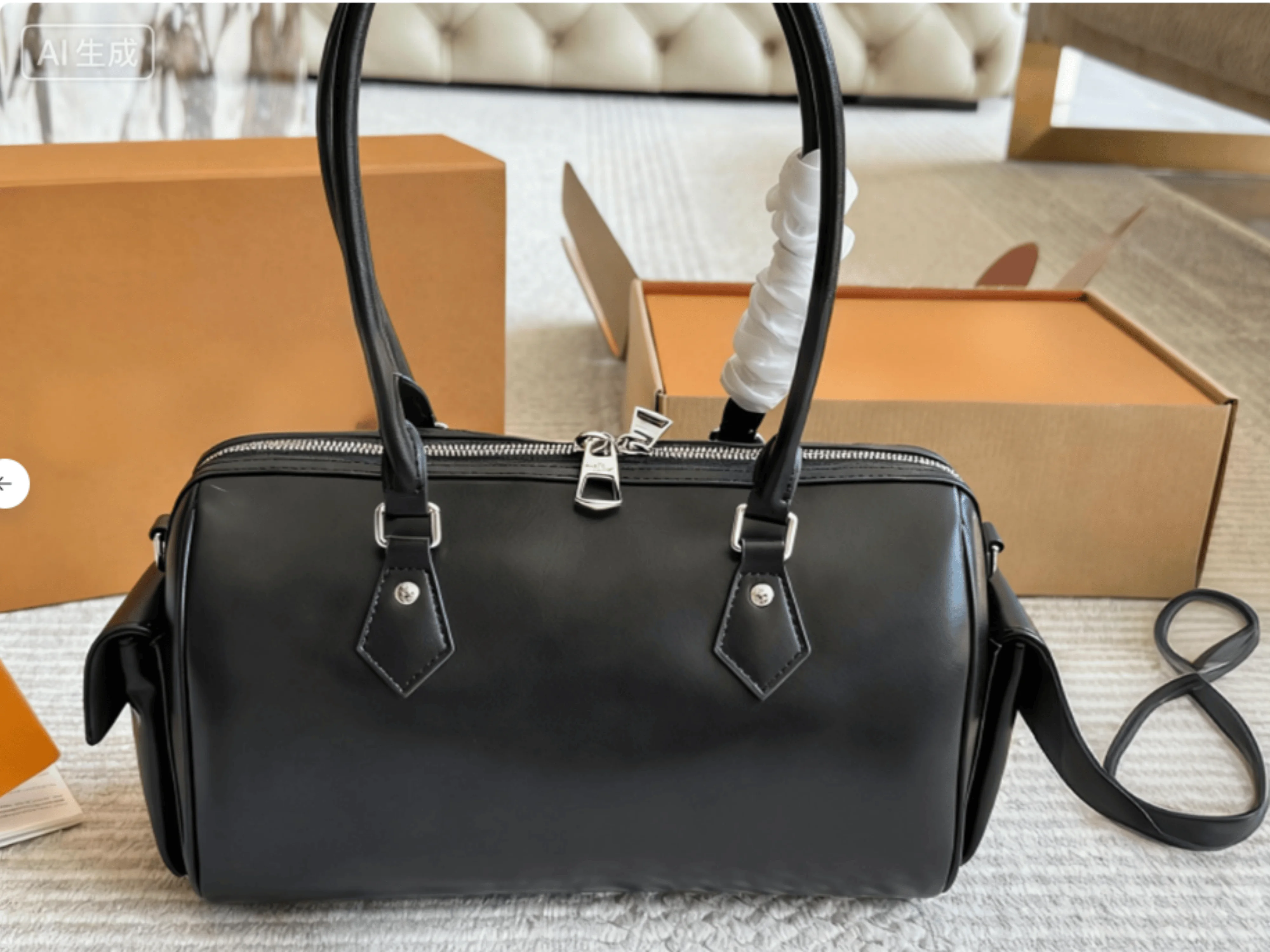 

2025 женская сумка, новая осенне-зимняя модная универсальная однотонная простая милая крутая мягкая женская сумка 28*17 см