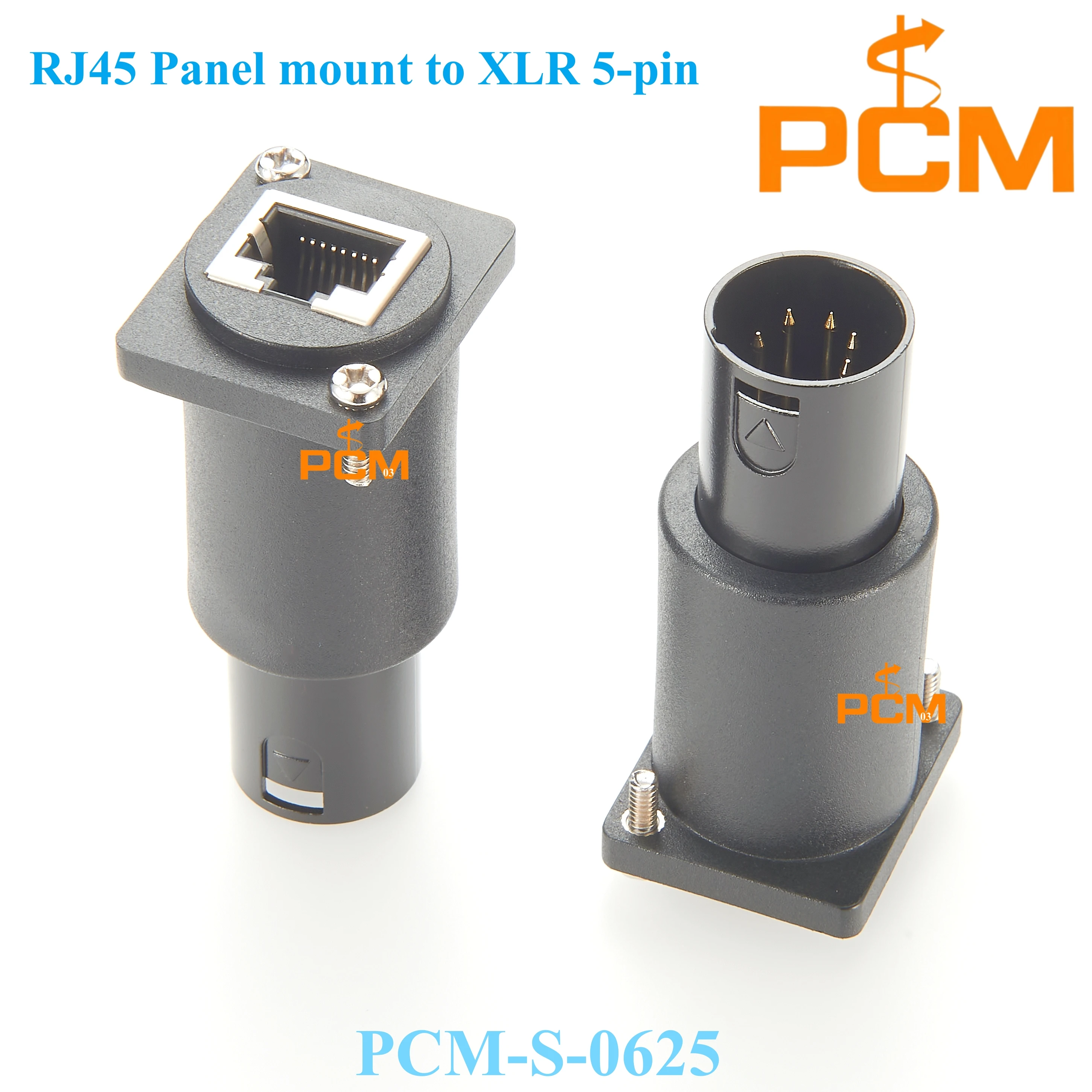 

XLR to RJ45 Adapter, DMX Stage Light Ethernet Converter Cable, 5-pin XLR to RJ45 Panel mount Connector for Audio Video