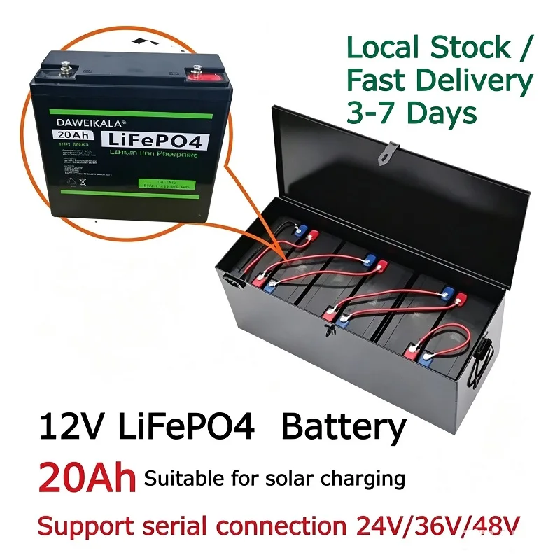 12V 20Ah LiFePO4 wiederaufladbare Lithium-Eisenphosphat-Batterie, eingebautes intelligentes BMS, zyklenfester, wärmearmer, stabiler Akku, langlebiger Ersatz für Kinderroller, Boote, Marine-Motoren,
