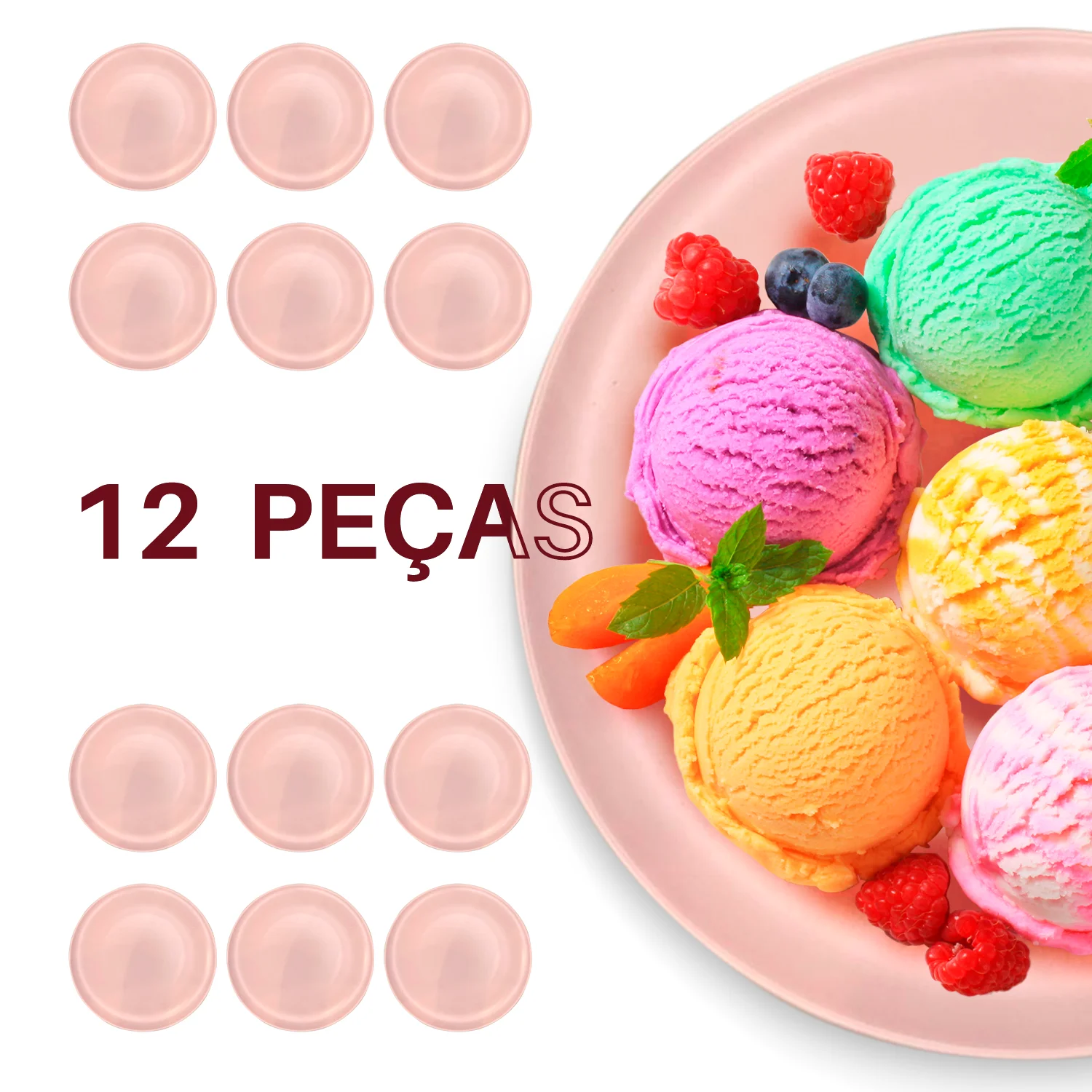 12 PCs Pink Table Matte Dessert Plate-Dolce Home