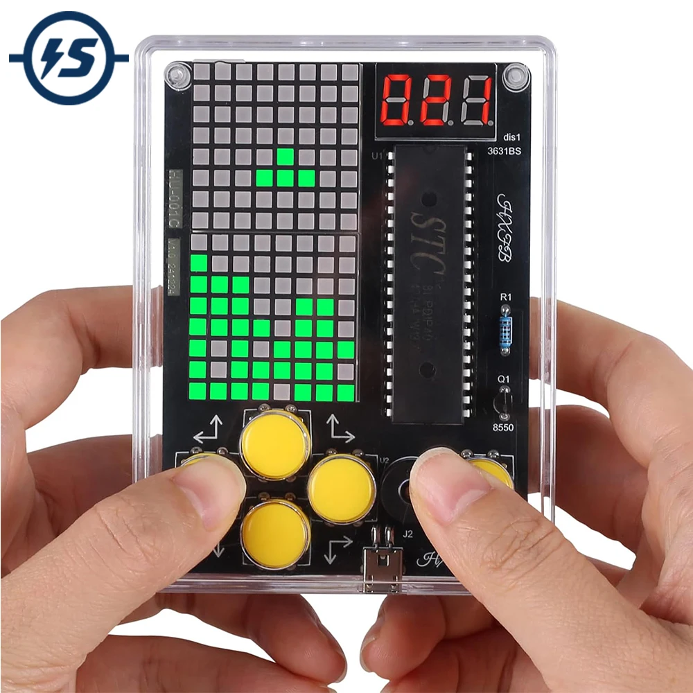 DIY Electronic Game Kit 7-in-1 Multi-Function with Adjustable Difficulty Level Soldering Practice Project Kit with Pause Feature