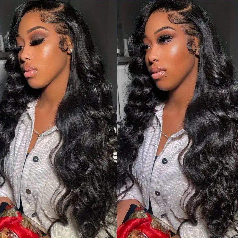 

180% Density 13x4 Lace Front Wigs Body Wave Human Hair Wigs Pre Plucked With Baby Hair Body Wavy Lace Frontal Wigs For Women