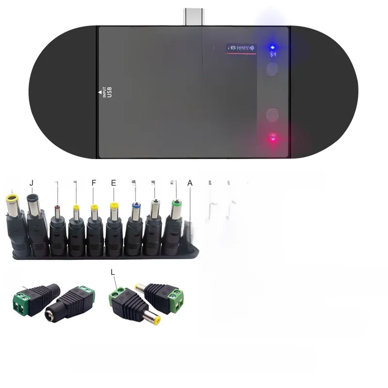 Tester USB DC5.5 Type-C woltomierz cyfrowy amperomierz power bank detektor napięcia akumulatora woltomierz elektryczny + zasilacz DC — zdjęcie 2