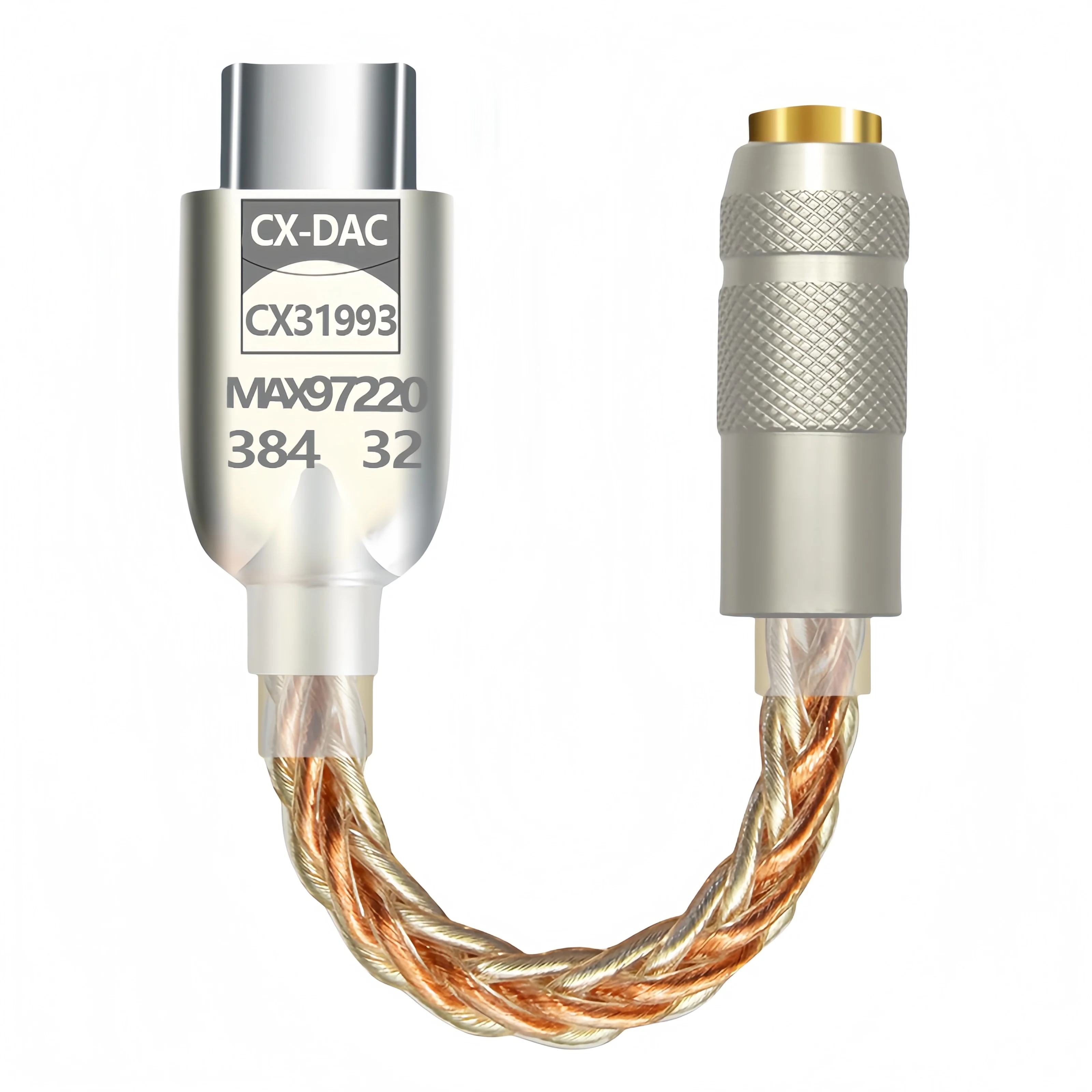 Adaptador de áudio HiFi DAC – Conversor de áudio digital tipo C/USB para 3,5 mm com embalagem de caixa de ferro premium