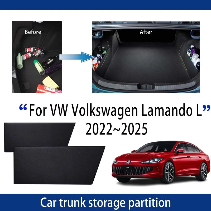 

Car Accessories For VW Volkswagen Lamando L 2022~2025 2023 MK2 Trunk Storage Partition Multifunction Storage Auto Interior Parts