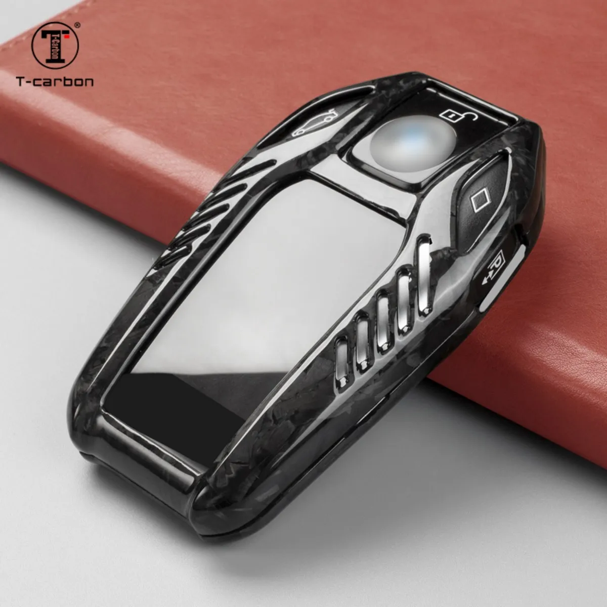 

Fashion New Car Key Case For BMW I8 Key Covers Forged Fiber T-carbon Key Case Cover Interior Accessories