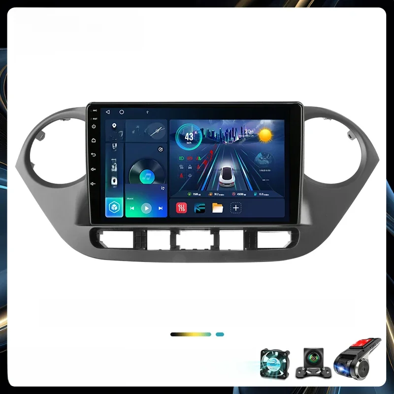 9 "Autoradio Voor Hyundai Grand I10 I 10 2013 2014 2015 2016 2017 2018 Android12 Carplay Auto Multimidia Videospeler Head Unit - afbeelding 2