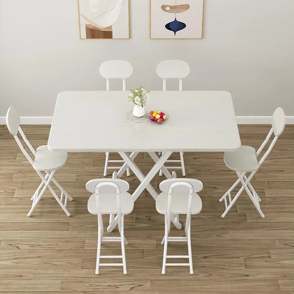 Home folding table 1200 4 people Iron folding dining table for 2 people