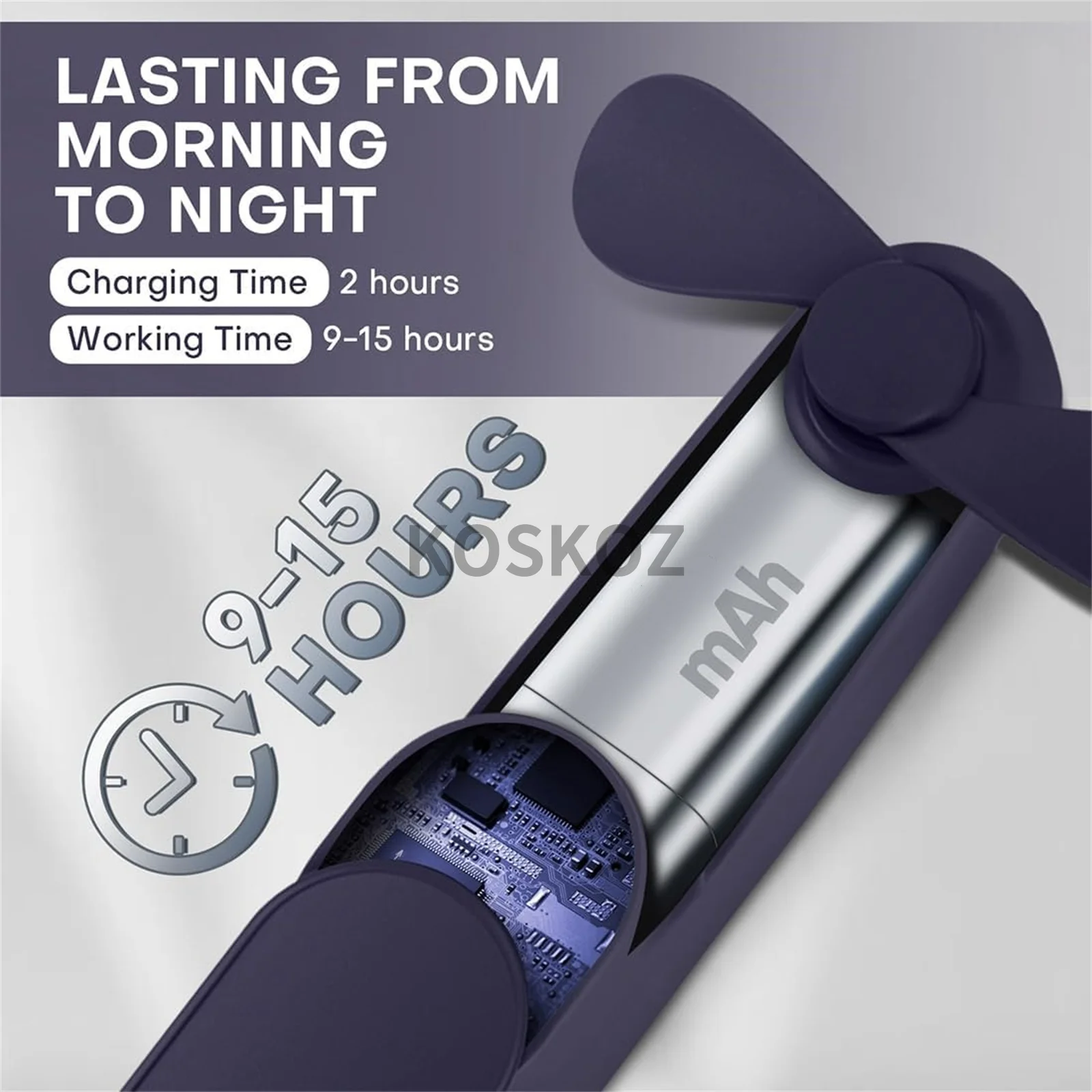 Portable Handheld Fan, 2 IN 1 Mini Hand Fan, USB Rechargeable Personal Foldable Fan for Indoor, Small Pocket Fan for Outdoor