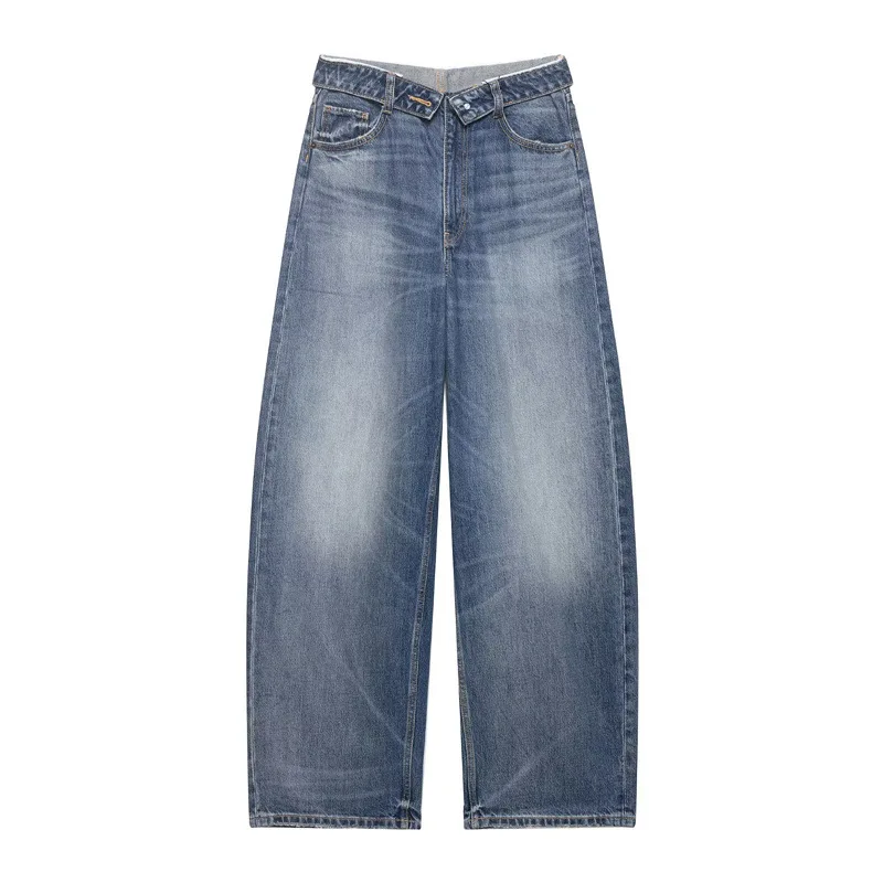 American Retro Baggy Jeans Woman High Waisted Wide Leg Pants Ripped Denim Trousers Streetwear Casual Loose Jean Femme 2026 Fashi 3
