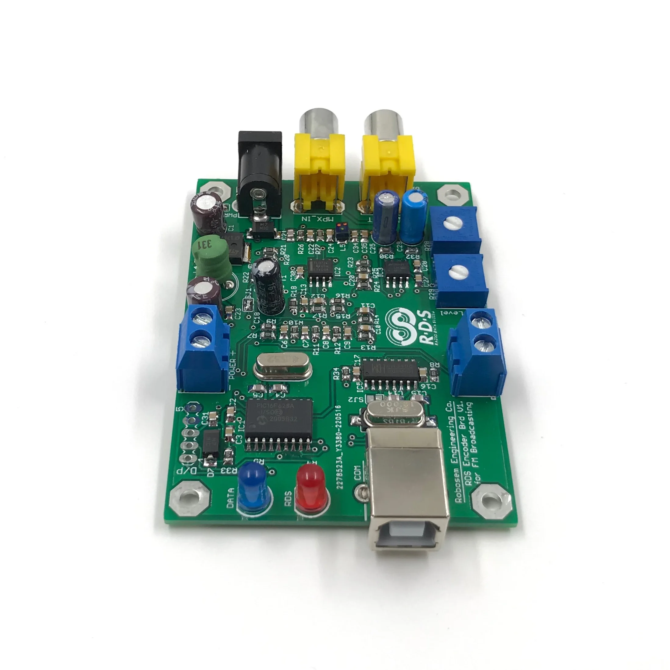 RDS Encoder Circuit Board Module MonRDS for FM PLL Transmitter Radio Broadcast Station PS RT PTY DI TP TA MS MPX Broadcasting