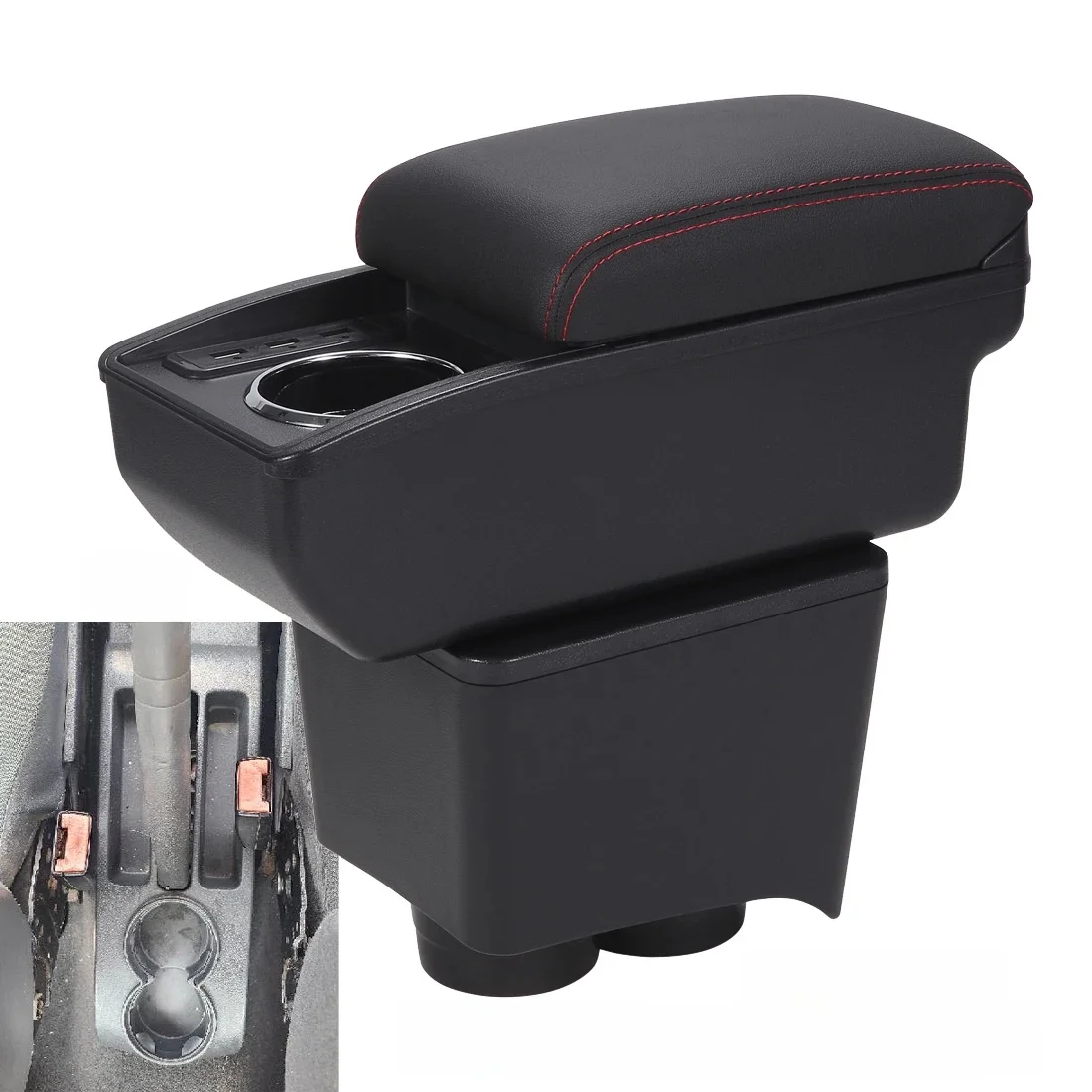Voor Volkswagen Polo Armsteun Doos Voor VW Polo 9N3 Auto Armsteun Gewijd 2002-2009 Opbergdoos Retrofit interieur Auto Accessoires - afbeelding 2