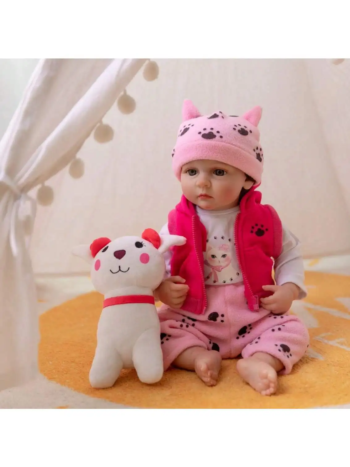 

Lifelike Reborn Baby Dolls- 18Inch Cute Soft Vinyl Realistic Baby Doll,Poseable Real Life Baby Dolls（ONLY DOLL/NO ACCESSORES)