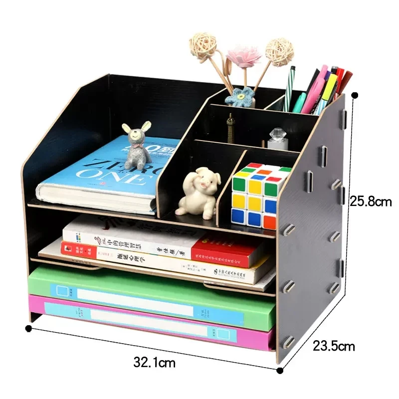 Office Desktop Shelf Desk Folder Organization Box Stationery Organizer