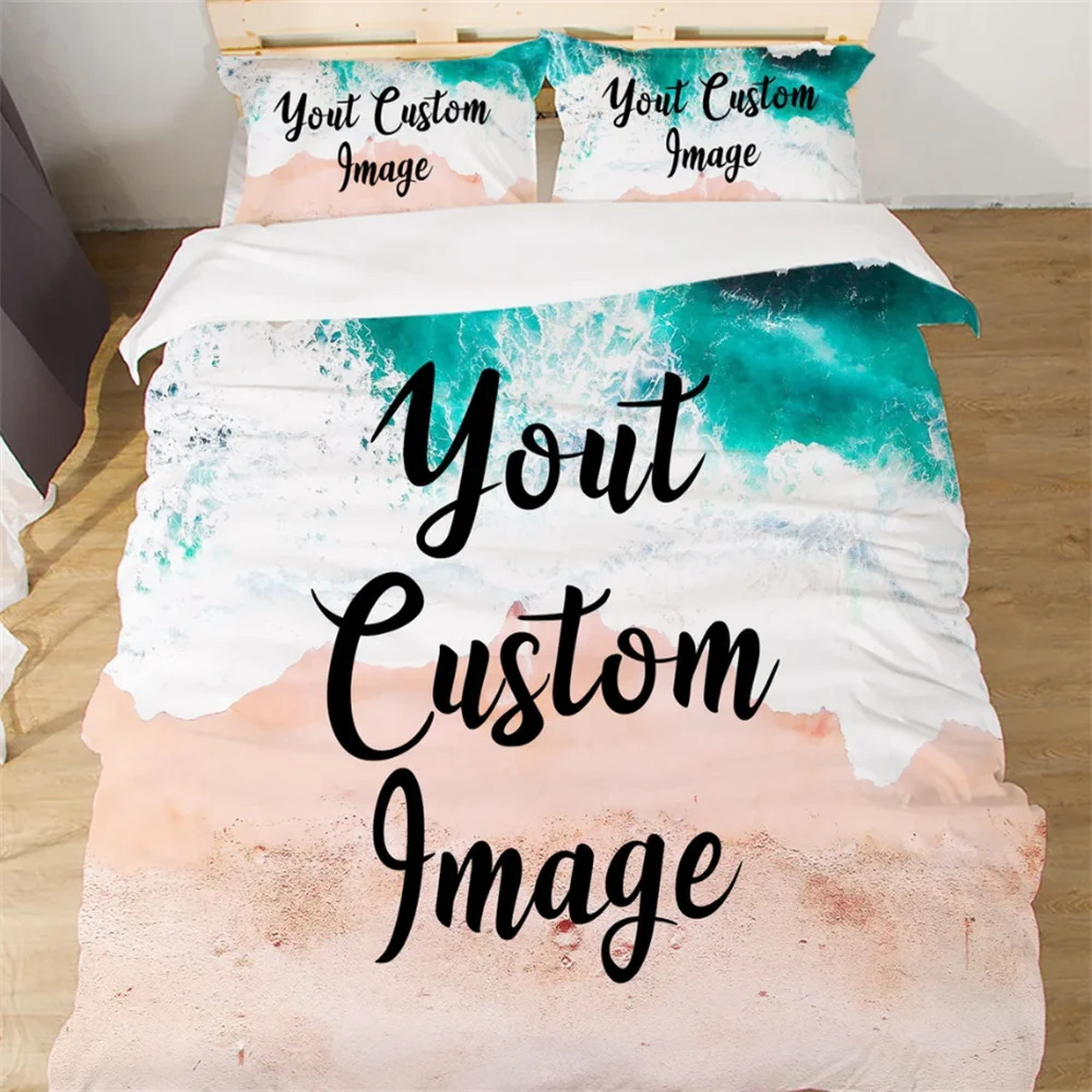 Custom Bedding set personalized your Photo bedding set Create Your Own Bedding Custom Bedding 3pcs set custom Duvet Cover and Pi