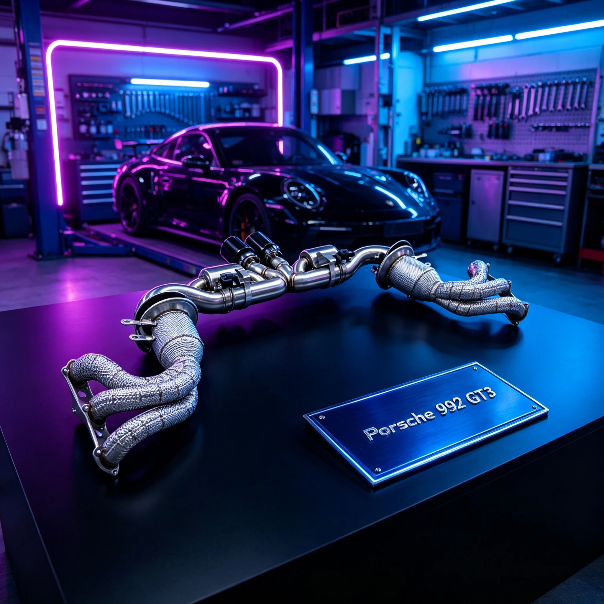 Valved Cat‑Back Exhaust System Stainless Steel Exhaust Manifold For Porsche 911 992 GT3 4.0 2021‑2026 High Performance Racing Mu