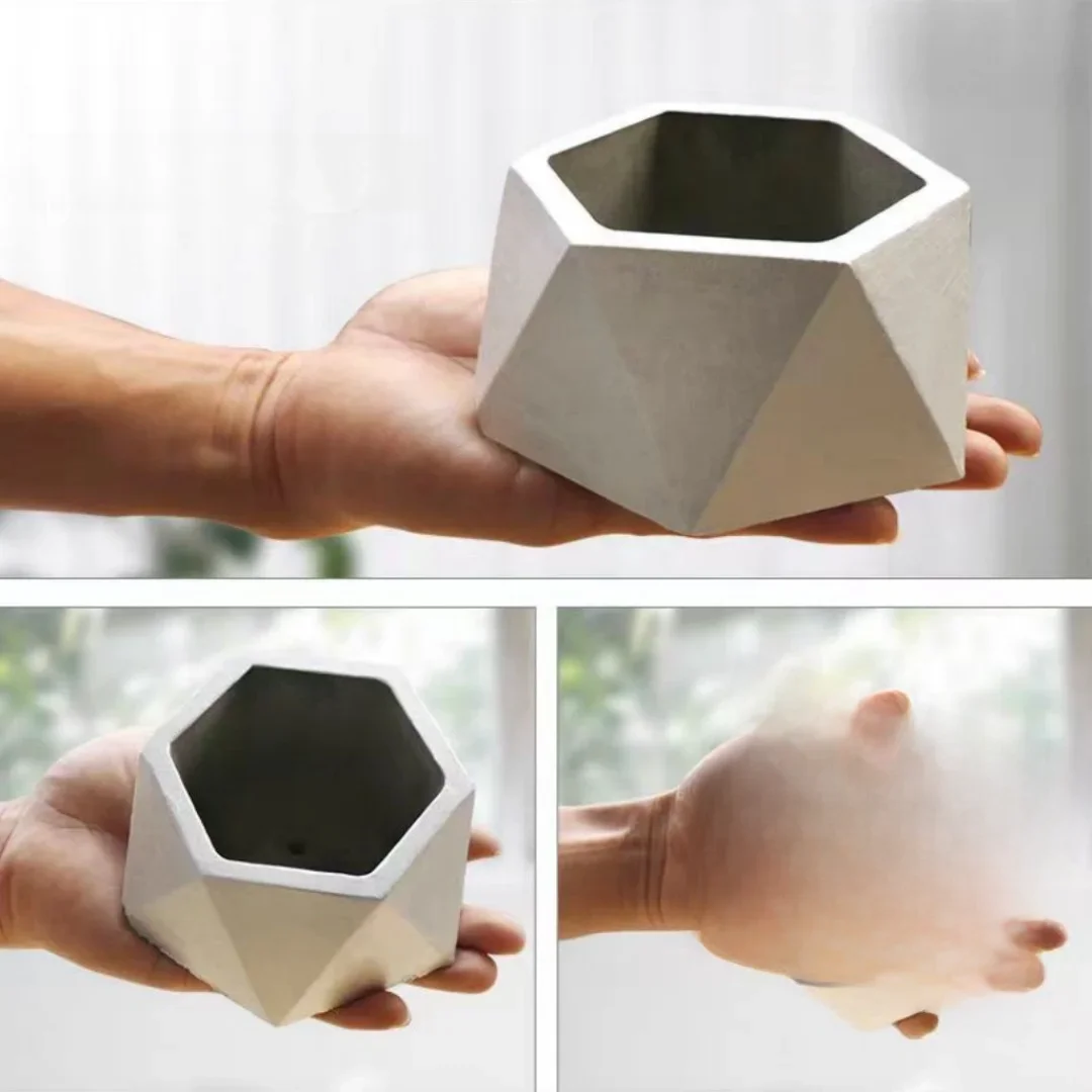 DIY soczysta doniczka żywica epoksydowa formy cement beton sześciokątny gips mikro element dekoracji krajobrazu formy — zdjęcie 2