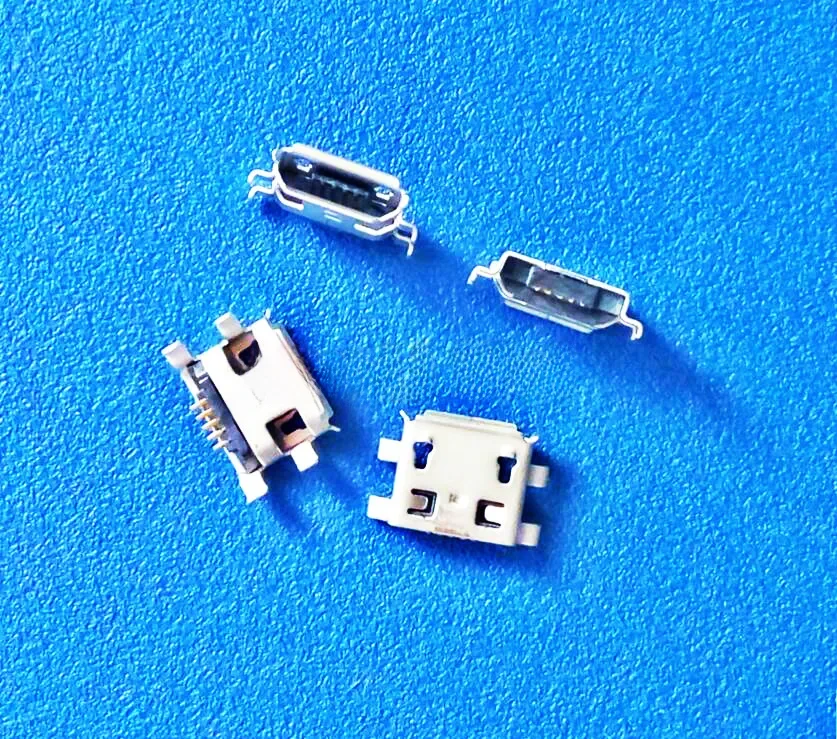 10 szt. Złącze Micro USB Typ B Żeńskie 5-pinowe z płytą montażową 0,8 mm, gniazdo do lutowania, złącza do ładowania do płytek PCB — zdjęcie 2