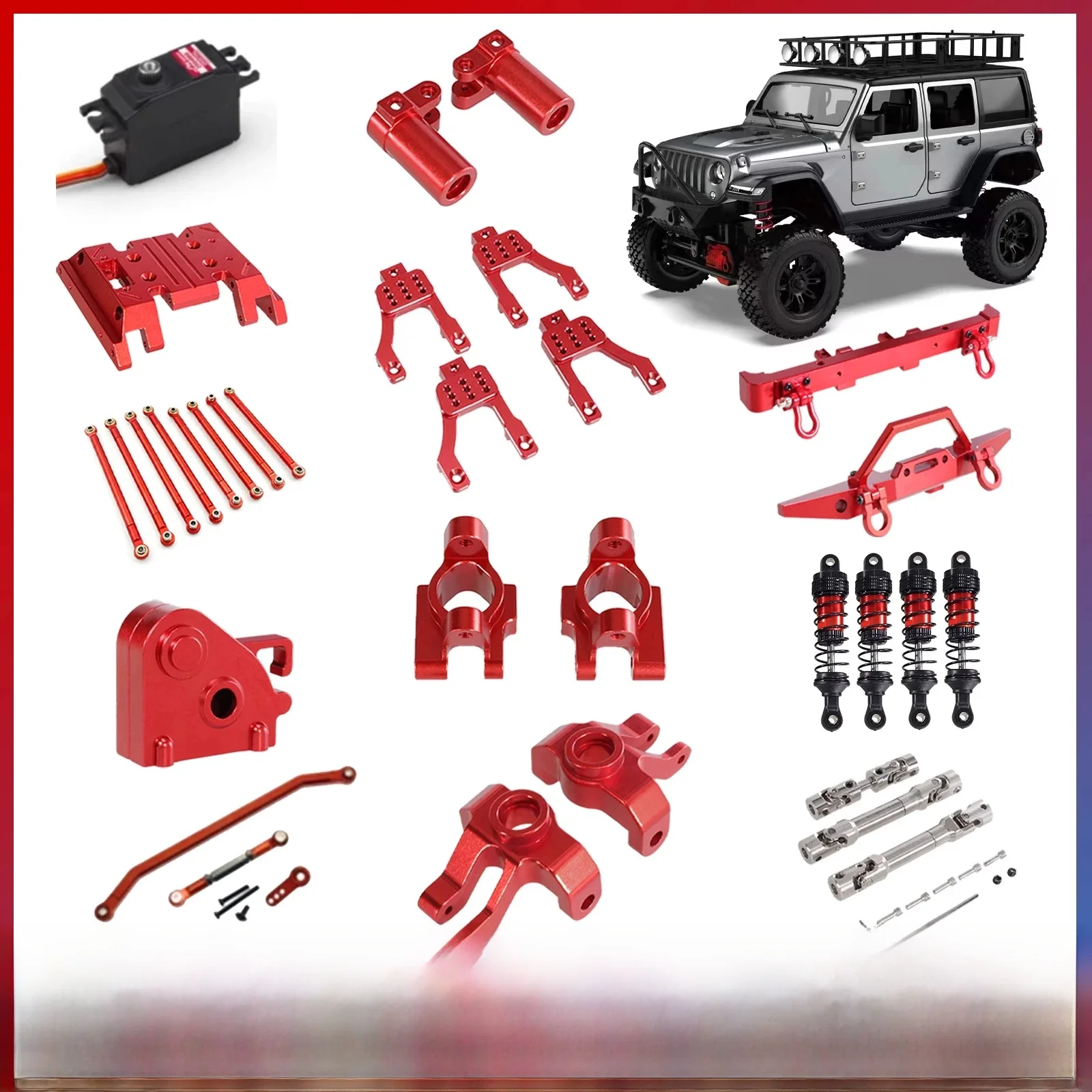 Modèle MN MN128 MN86 86S G500 1/12 voiture télécommandée améliorée et modifiée avec tous les accessoires métalliques