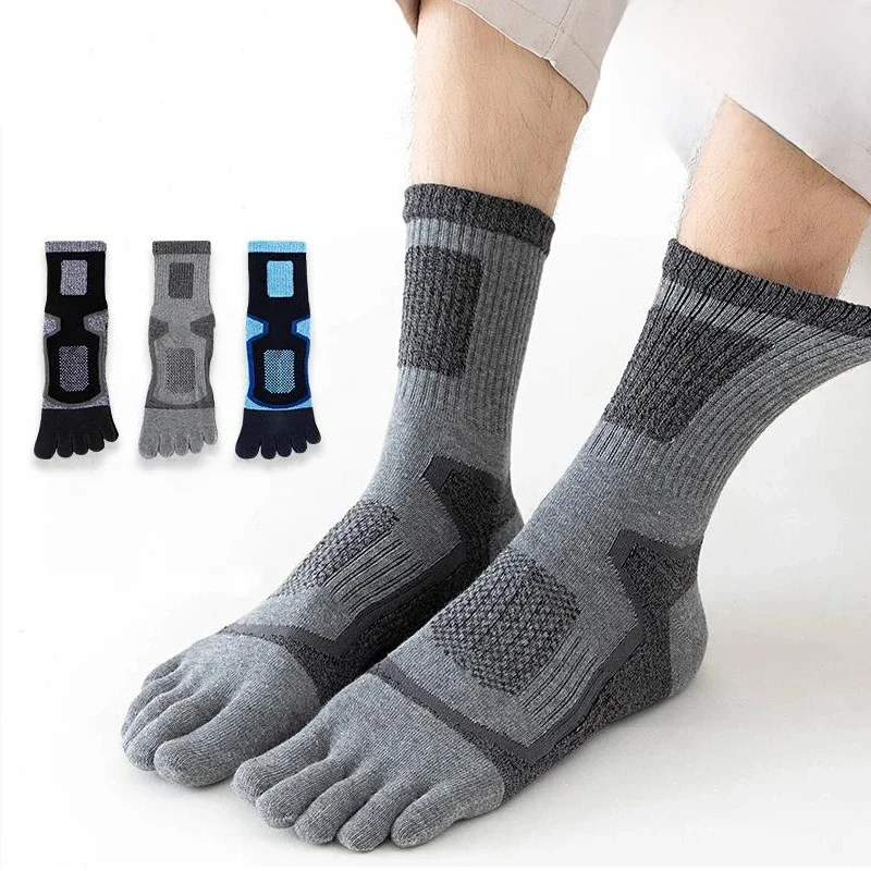 AliExpress VERIDICAL 5 Pairs Toe Sport Short Socks Man Thick Compression Mesh Endurable Fitness Bike Run Outdoor