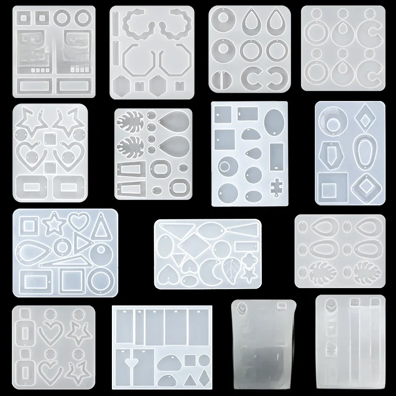 Moules en résine pour boucles d'oreilles, moules de moulage de bijoux, pendentif en Silicone, moules en résine époxy pour femmes, boucles d'oreilles, fournitures de fabrication de bijoux à faire