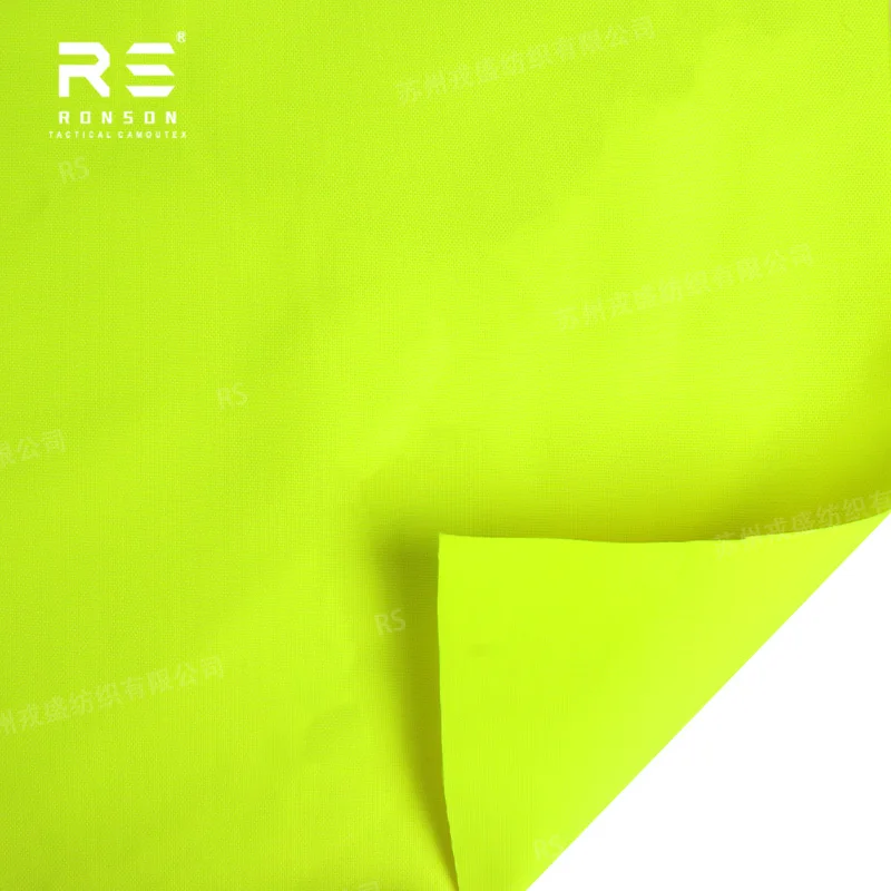 Hi-viz Fluorescente Neon Lucifero Giallo 500D + 1000D Squadrone Durevole Cordura Laminato Tessuto Combinato Tessuto Laminato Tattico