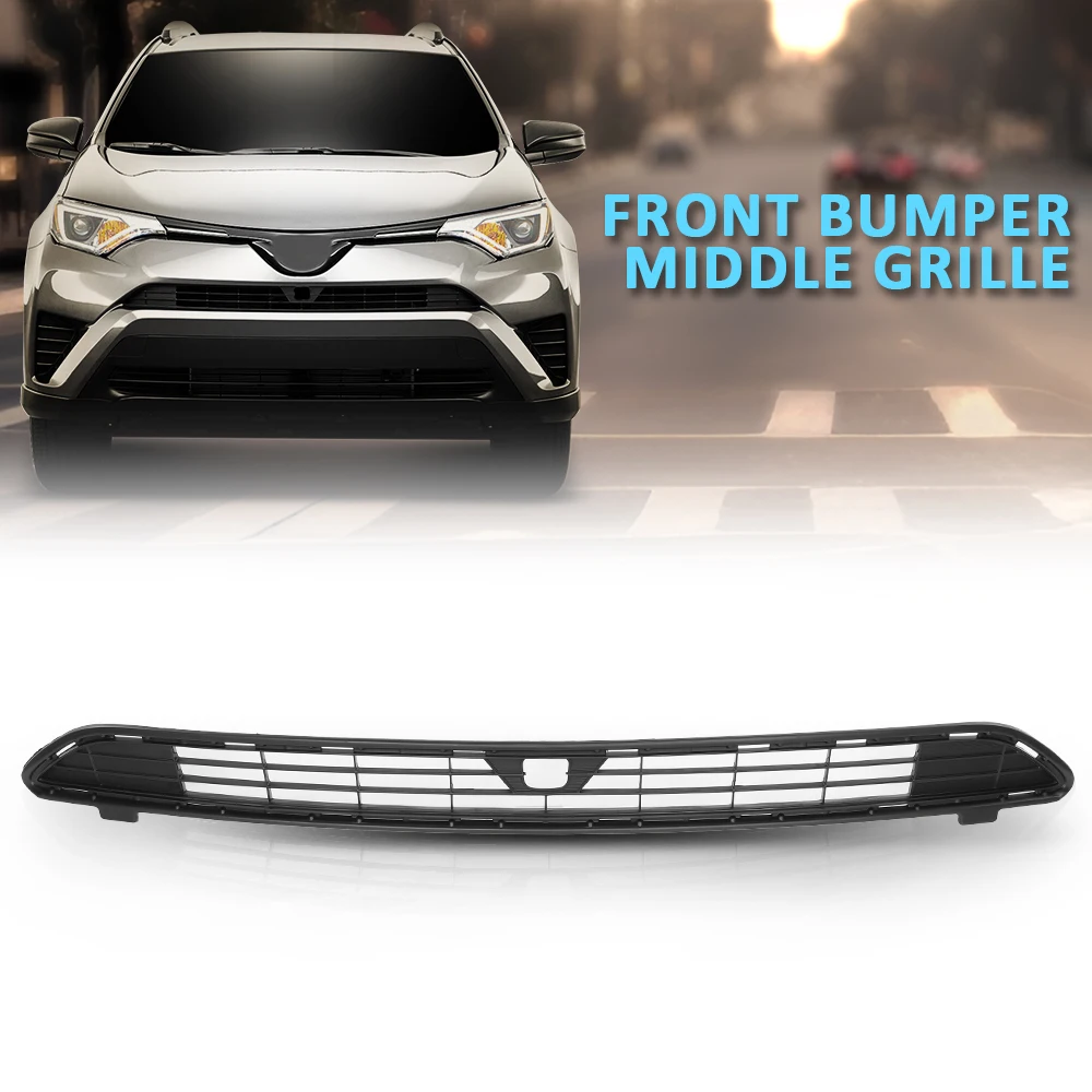 

Центральная решетка переднего бампера с опцией камеры, подходит для Toyota Rav4 Xle Le 2016-2018 гг., черный пластик, прочный, водонепроницаемый, снегозащитный