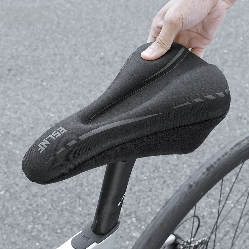 AliExpress ESLNF Bicycle Seat Cover - Thickened Silicone Shock Absorption Soft Seat Cover for Mountain & Road Bikes - Soft Cushion Seat