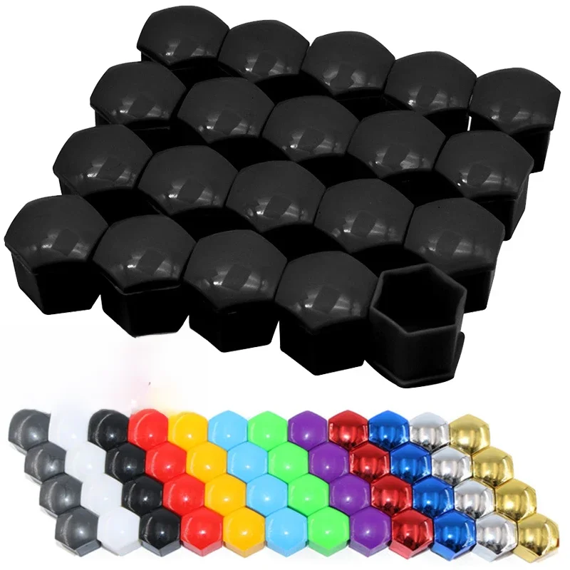 20 Stuks Auto Wielmoer Caps Anti-Roest Auto Hub Schroef Bescherming Covers Autoband Schroefdoppen Moer bout Covers Auto Exterieur 17/19/21mm - afbeelding 2